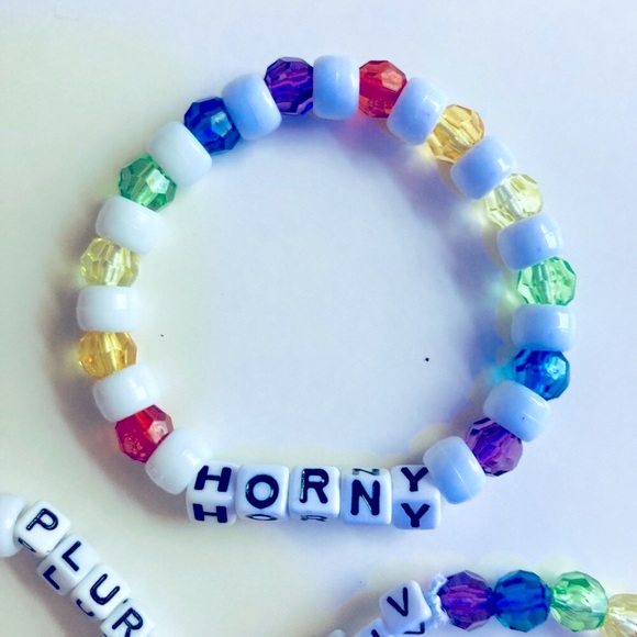 🍒 5/$25 🍒 PRIDE Rave Kandi Rainbow Bracelets | PLUR - Picture 3 of 4